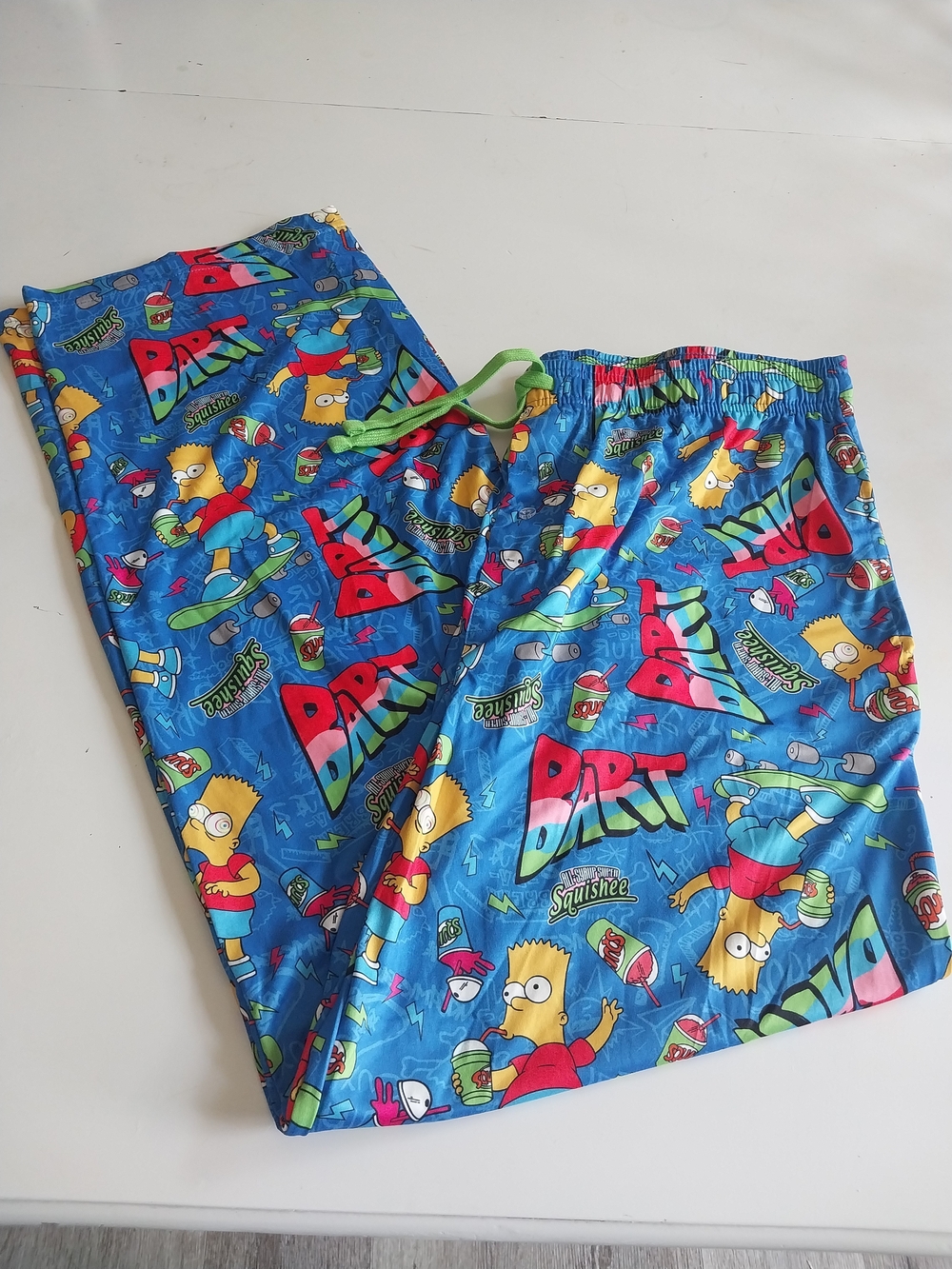 The Simpsons Bart Mens XL Pajama Pants - Blue